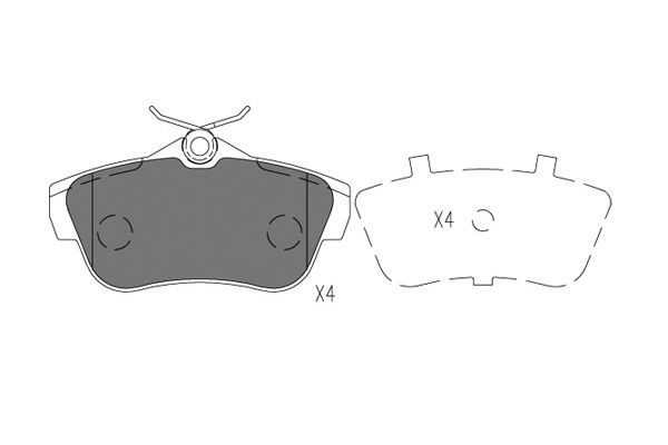 KAVO PARTS Fékbetét, mind BP-9161_KP