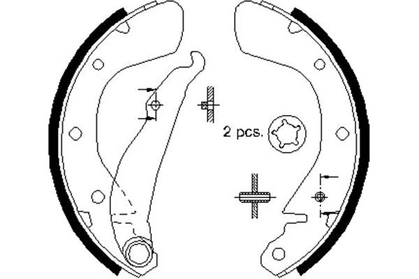 KAVO PARTS Fékpofa BS-1400_KP