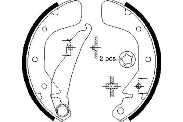 KAVO PARTS Fékpofa BS-1402_KP