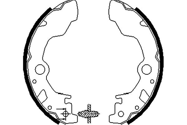 KAVO PARTS Fékpofa BS-8406_KP