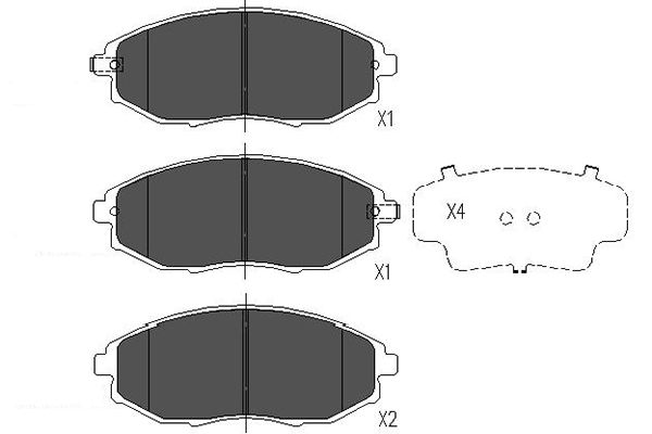 KAVO PARTS Fékbetét, mind KBP-1011_KP