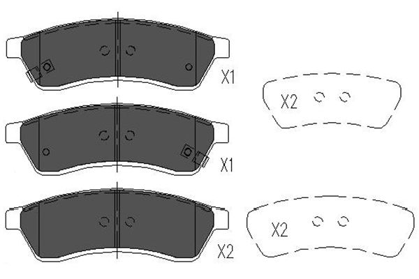 KAVO PARTS Fékbetét, mind KBP-1012_KP