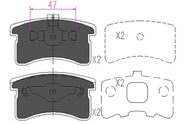 KAVO PARTS Fékbetét, mind KBP-1506_KP