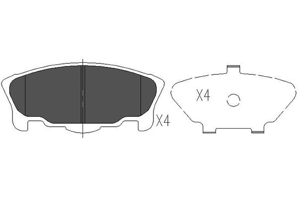 KAVO PARTS Fékbetét, mind KBP-1507_KP