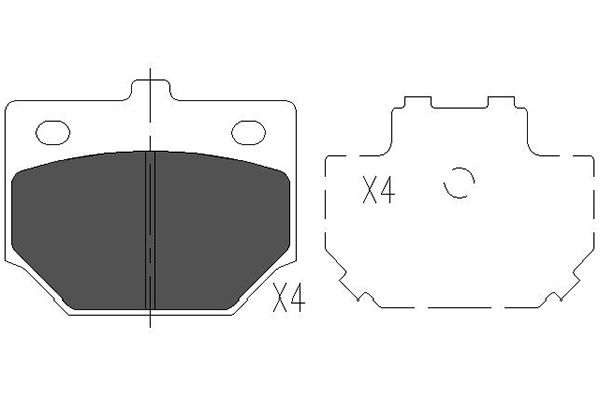 KAVO PARTS Fékbetét, mind KBP-1509_KP