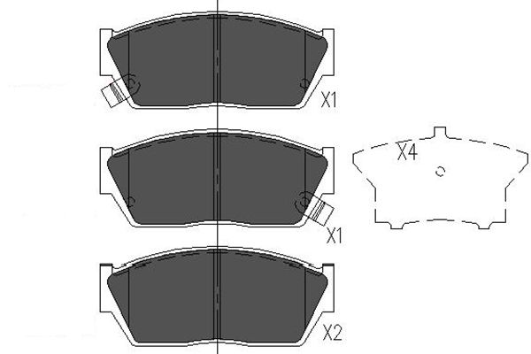 KAVO PARTS Fékbetét, mind KBP-2016_KP