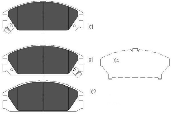 KAVO PARTS Fékbetét, mind KBP-2020_KP