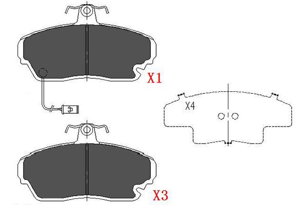 KAVO PARTS Fékbetét, mind KBP-2021_KP