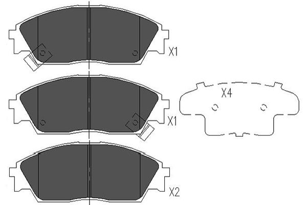 KAVO PARTS Fékbetét, mind KBP-2022_KP