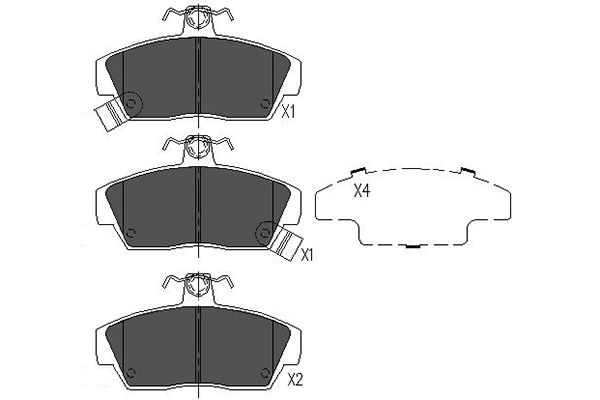 KAVO PARTS Fékbetét, mind KBP-2023_KP