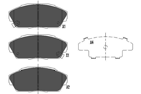 KAVO PARTS Fékbetét, mind KBP-2027_KP