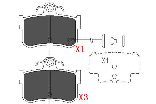 KAVO PARTS Fékbetét, mind KBP-2028_KP