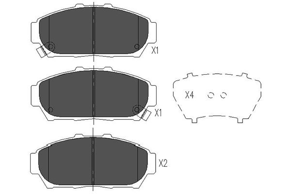 KAVO PARTS Fékbetét, mind KBP-2030_KP