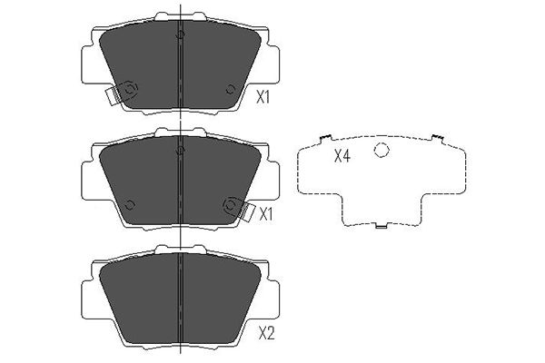 KAVO PARTS Fékbetét, mind KBP-2032_KP