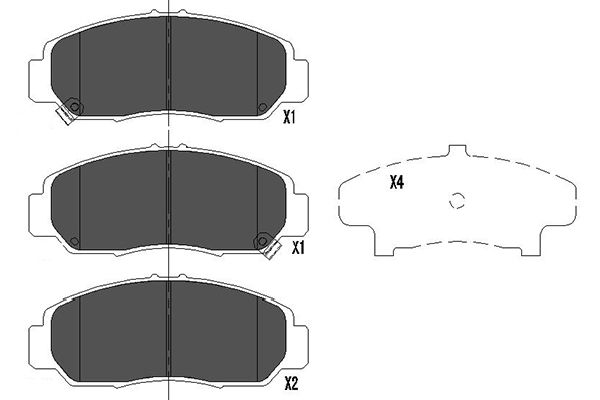 KAVO PARTS Fékbetét, mind KBP-2037_KP