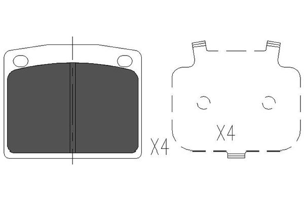 KAVO PARTS Fékbetét, mind KBP-2038_KP