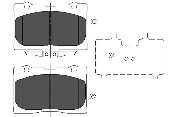 KAVO PARTS Fékbetét, mind KBP-2039_KP