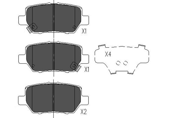 KAVO PARTS Fékbetét, mind KBP-2040_KP