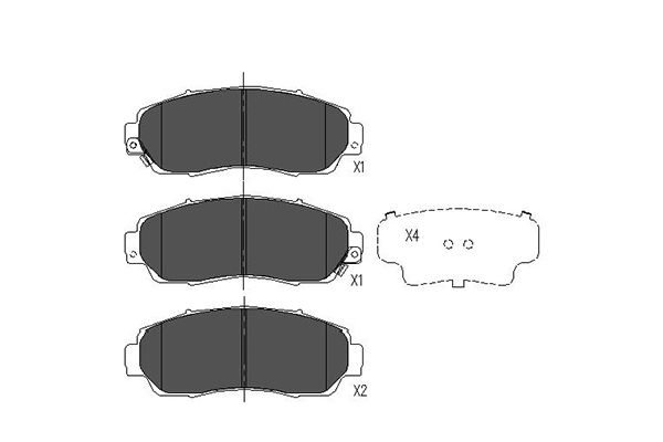 KAVO PARTS Fékbetét, mind KBP-2046_KP