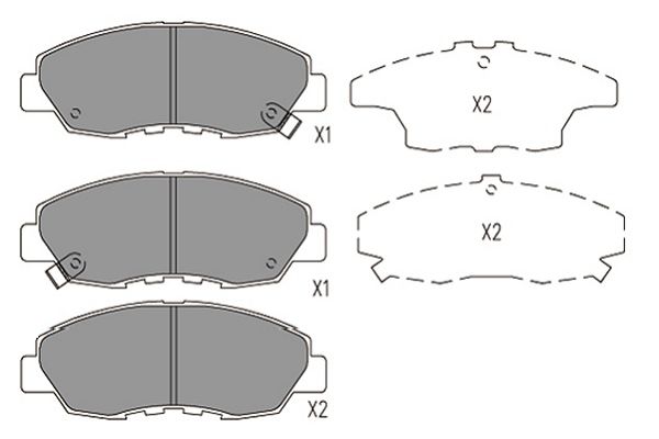 KAVO PARTS Fékbetét, mind KBP-2053_KP