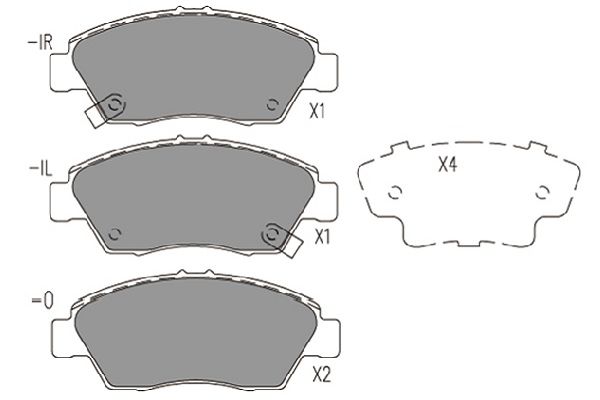 KAVO PARTS Fékbetét, mind KBP-2056_KP