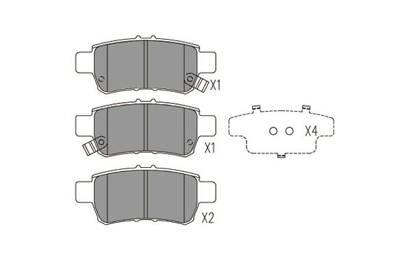 KAVO PARTS Fékbetét, mind KBP-2057_KP