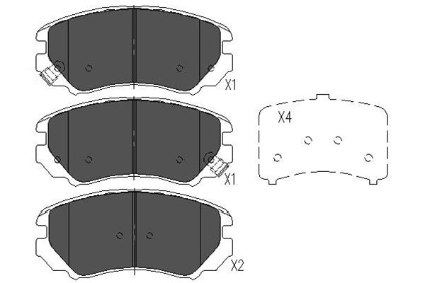 KAVO PARTS Első fékbetét KBP-3008_KP