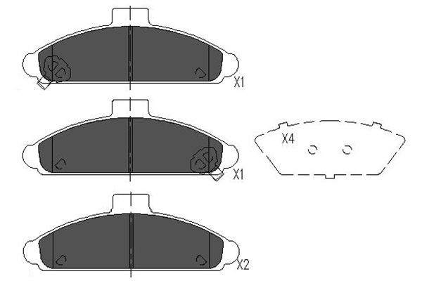 KAVO PARTS Fékbetét, mind KBP-3011_KP