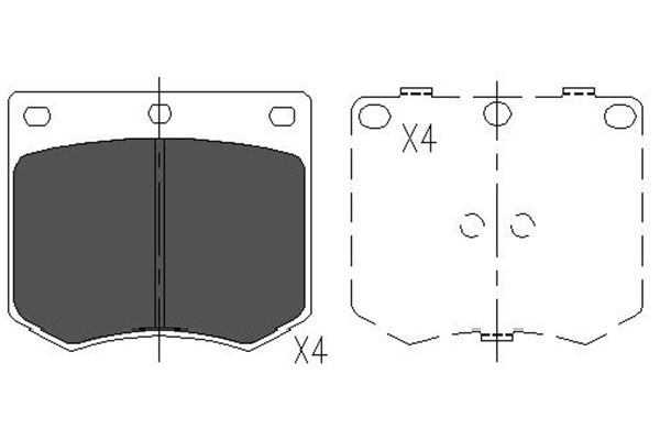 KAVO PARTS Fékbetét, mind KBP-3012_KP