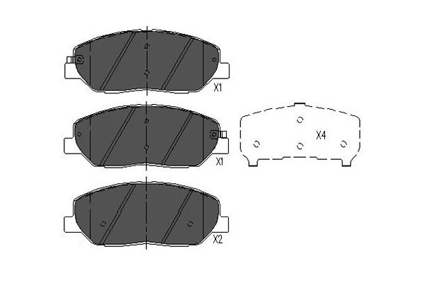 KAVO PARTS Fékbetét, mind KBP-3023_KP