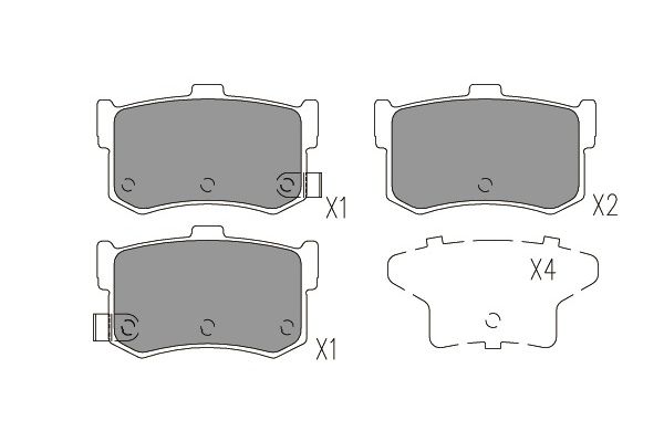 KAVO PARTS Fékbetét, mind KBP-3037_KP