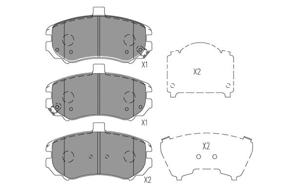 KAVO PARTS Fékbetét, mind KBP-3038_KP