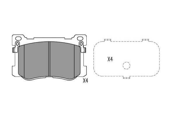 KAVO PARTS Fékbetét, mind KBP-3048_KP