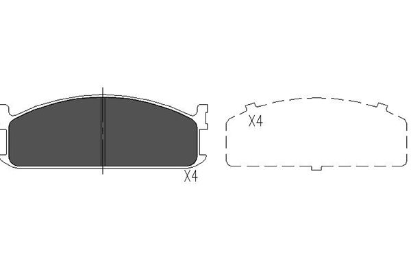 KAVO PARTS Fékbetét, mind KBP-3505_KP