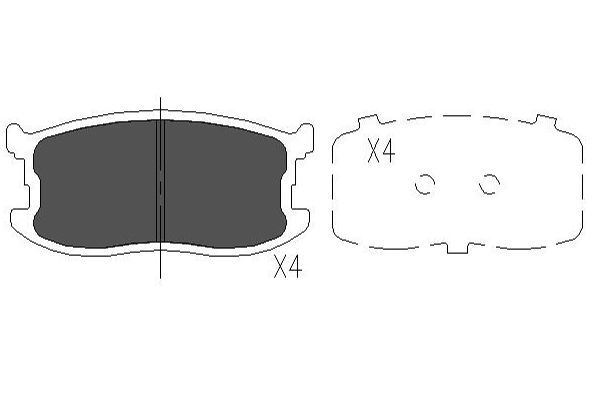 KAVO PARTS Fékbetét, mind KBP-3507_KP