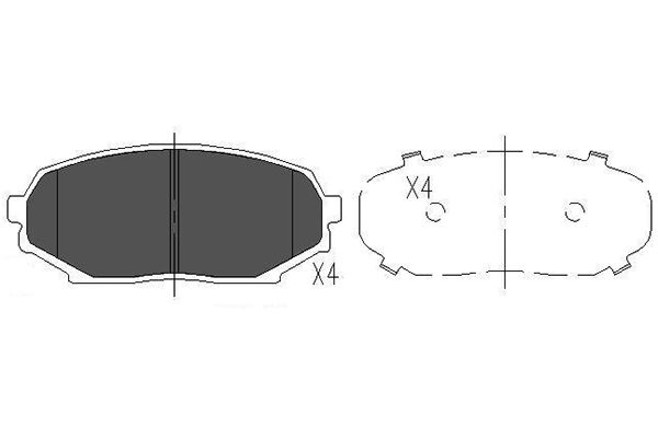 KAVO PARTS Fékbetét, mind KBP-3509_KP