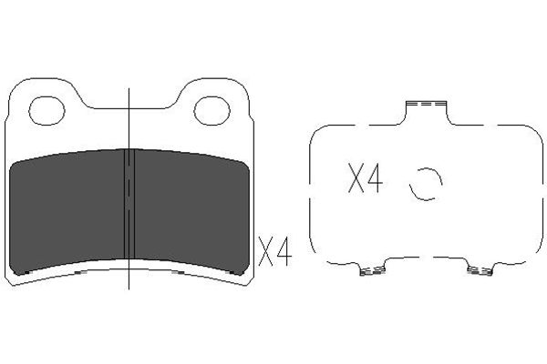 KAVO PARTS Fékbetét, mind KBP-4011_KP