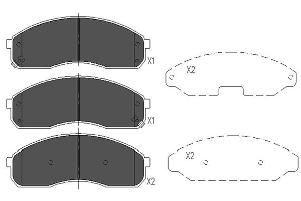 KAVO PARTS Fékbetét, mind KBP-4012_KP