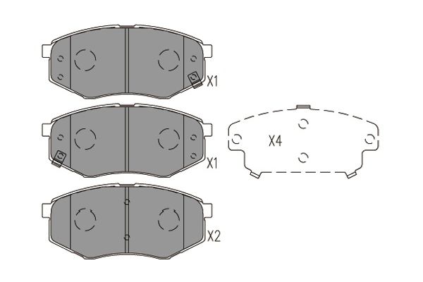 KAVO PARTS Fékbetét, mind KBP-4025_KP