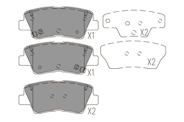 KAVO PARTS Fékbetét, mind KBP-4029_KP