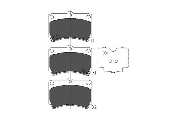 KAVO PARTS Fékbetét, mind KBP-4501_KP