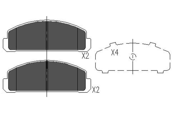 KAVO PARTS Fékbetét, mind KBP-4515_KP