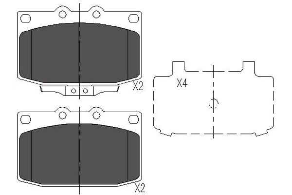 KAVO PARTS Fékbetét, mind KBP-4518_KP