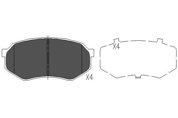 KAVO PARTS Fékbetét, mind KBP-4524_KP