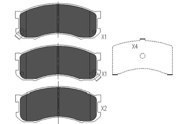 KAVO PARTS Fékbetét, mind KBP-4526_KP