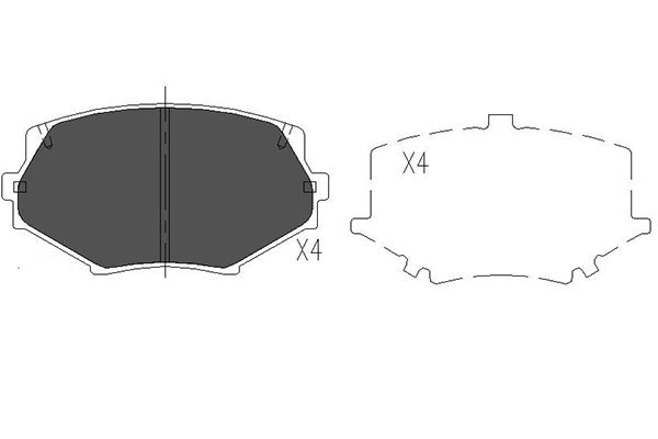 KAVO PARTS Fékbetét, mind KBP-4527_KP