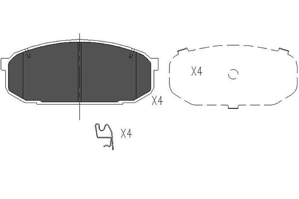 KAVO PARTS Fékbetét, mind KBP-4528_KP