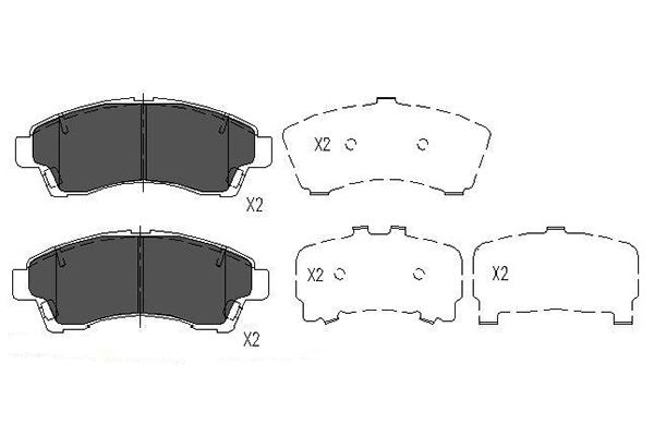 KAVO PARTS Fékbetét, mind KBP-4534_KP