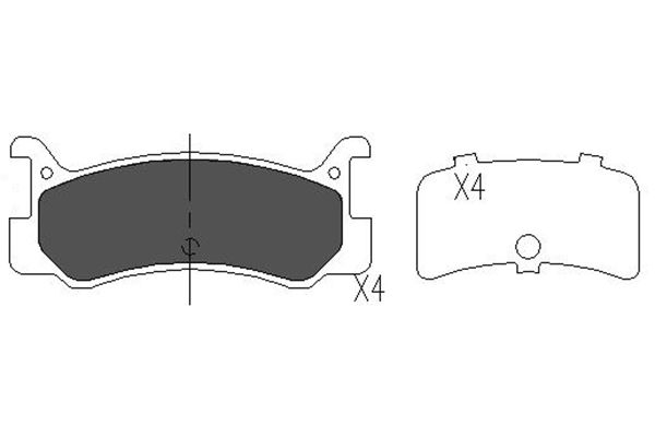 KAVO PARTS Fékbetét, mind KBP-4535_KP