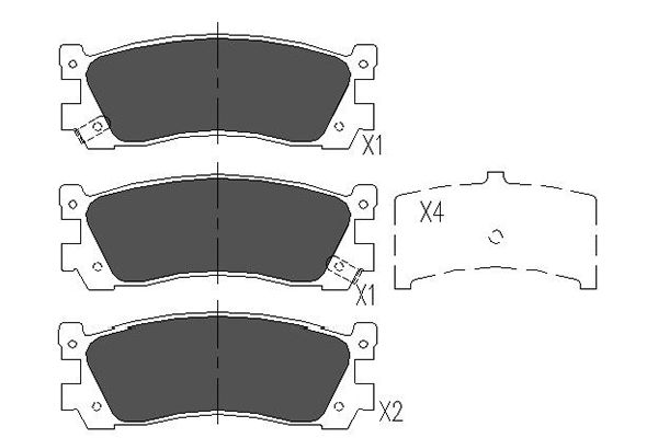 KAVO PARTS Fékbetét, mind KBP-4536_KP